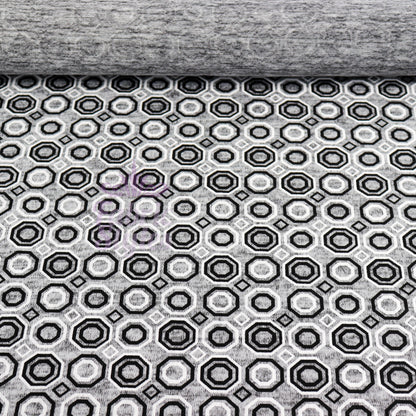 Grey Diamond Geometric Loungewear Fabric