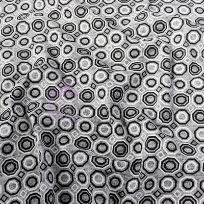 Grey Diamond Geometric Loungewear Fabric