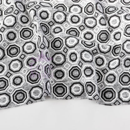 Grey Diamond Geometric Loungewear Fabric