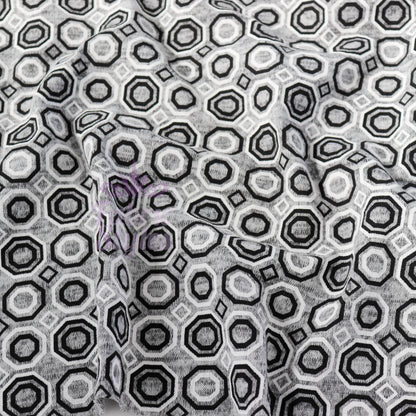 Grey Diamond Geometric Loungewear Fabric