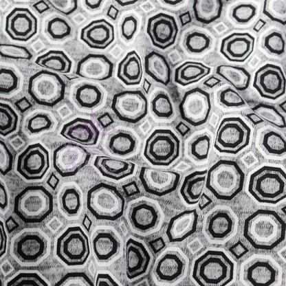 Grey Diamond Geometric Loungewear Fabric