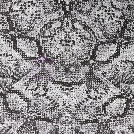 Grey Snake Animal Loungewear Fabric