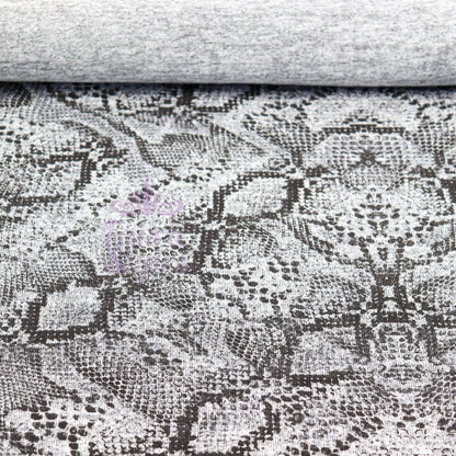 Grey Snake Animal Loungewear Fabric