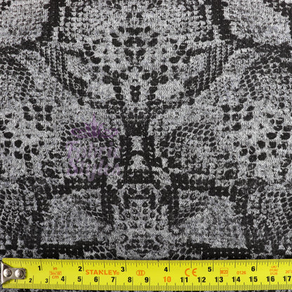 Grey Snake Animal Loungewear Fabric