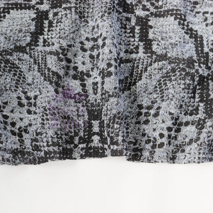 Grey Snake Animal Loungewear Fabric