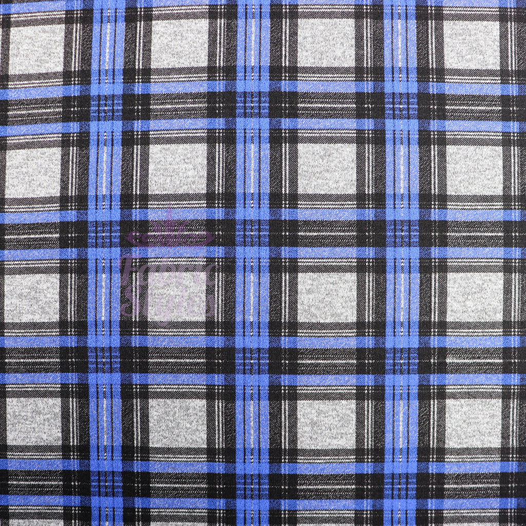 Blue Stripe Tartan Loungewear Fabric