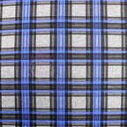 Blue Stripe Tartan Loungewear Fabric