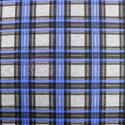 Blue Stripe Tartan Loungewear Fabric