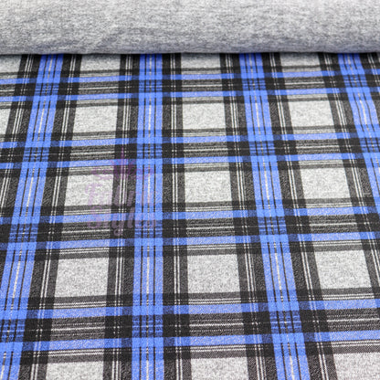Blue Stripe Tartan Loungewear Fabric