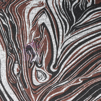 Brown Black Tie Dye Loungewear Fabric