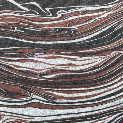 Brown Black Tie Dye Loungewear Fabric