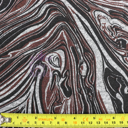 Brown Black Tie Dye Loungewear Fabric