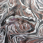 Brown Black Tie Dye Loungewear Fabric