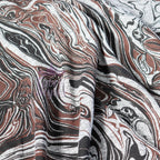 Brown Black Tie Dye Loungewear Fabric