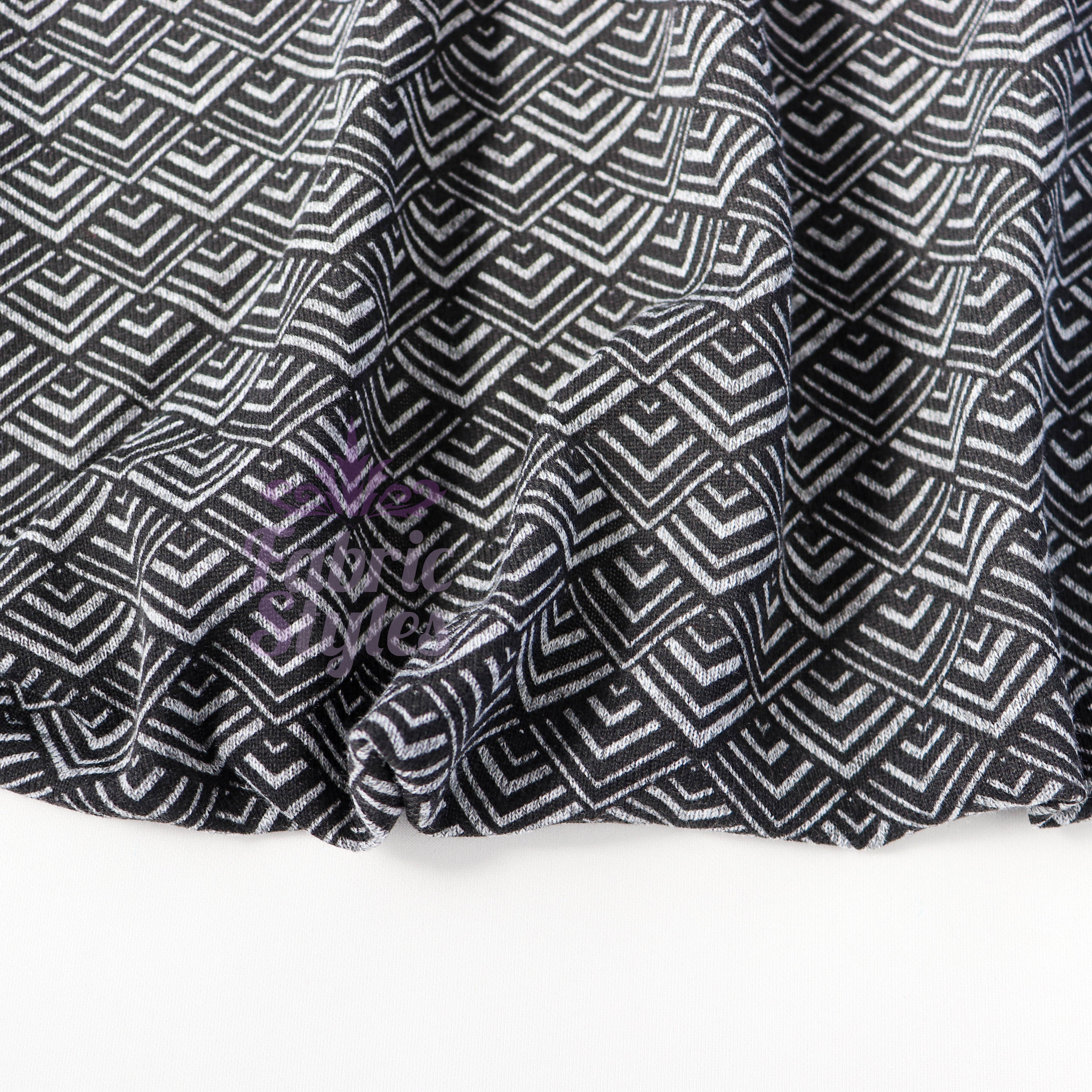 Art Deco Geometric Loungewear Fabric
