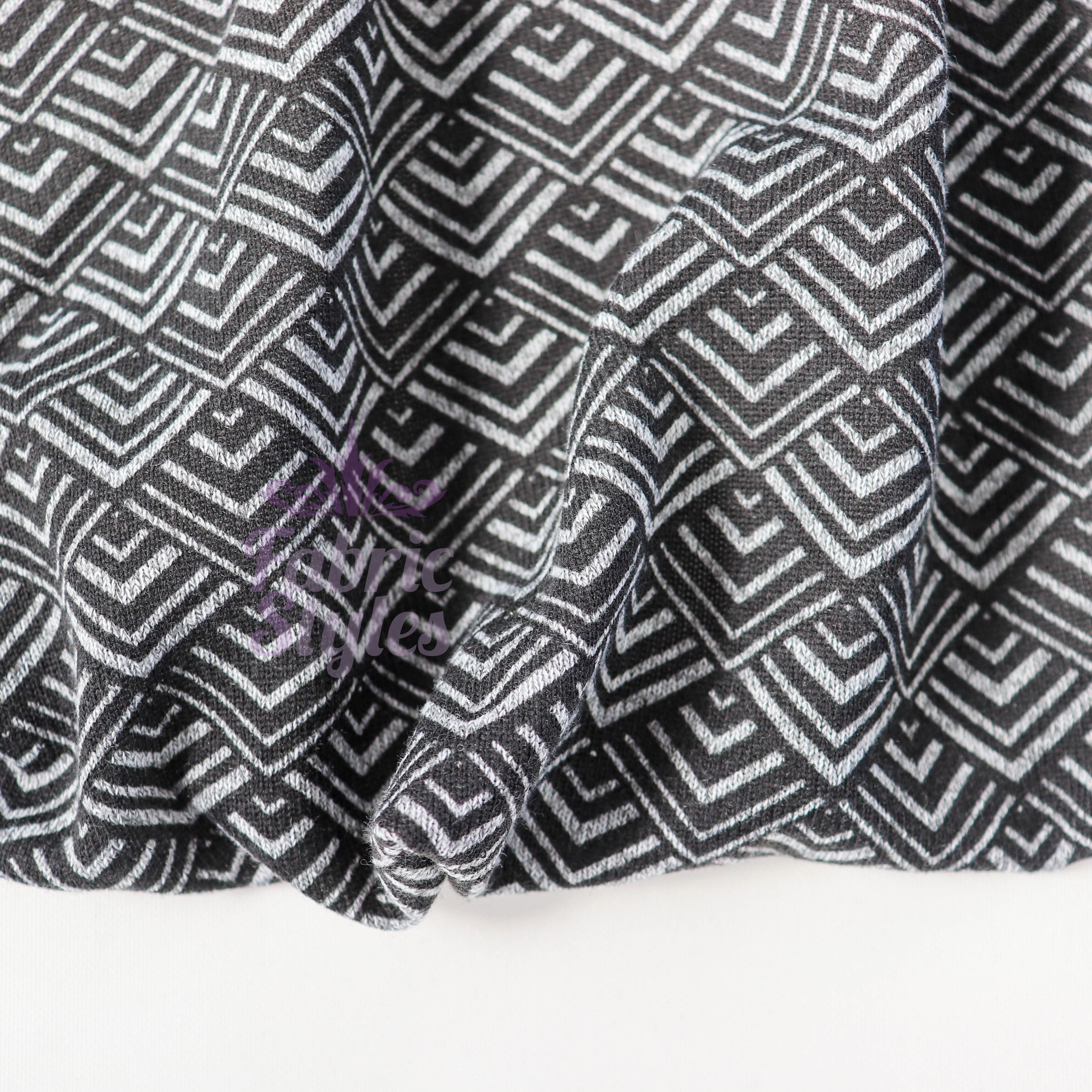 Art Deco Geometric Loungewear Fabric
