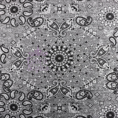 Paisley Grey Black Loungewear Fabric