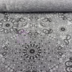 Paisley Grey Black Loungewear Fabric