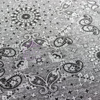 Paisley Grey Black Loungewear Fabric