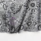 Paisley Grey Black Loungewear Fabric