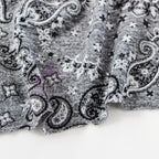 Paisley Grey Black Loungewear Fabric