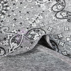 Paisley Grey Black Loungewear Fabric