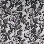 Black Floral Loungewear Fabric