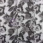 Black Floral Loungewear Fabric