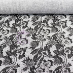 Black Floral Loungewear Fabric