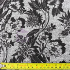 Black Floral Loungewear Fabric