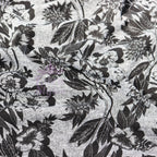 Black Floral Loungewear Fabric