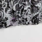 Black Floral Loungewear Fabric