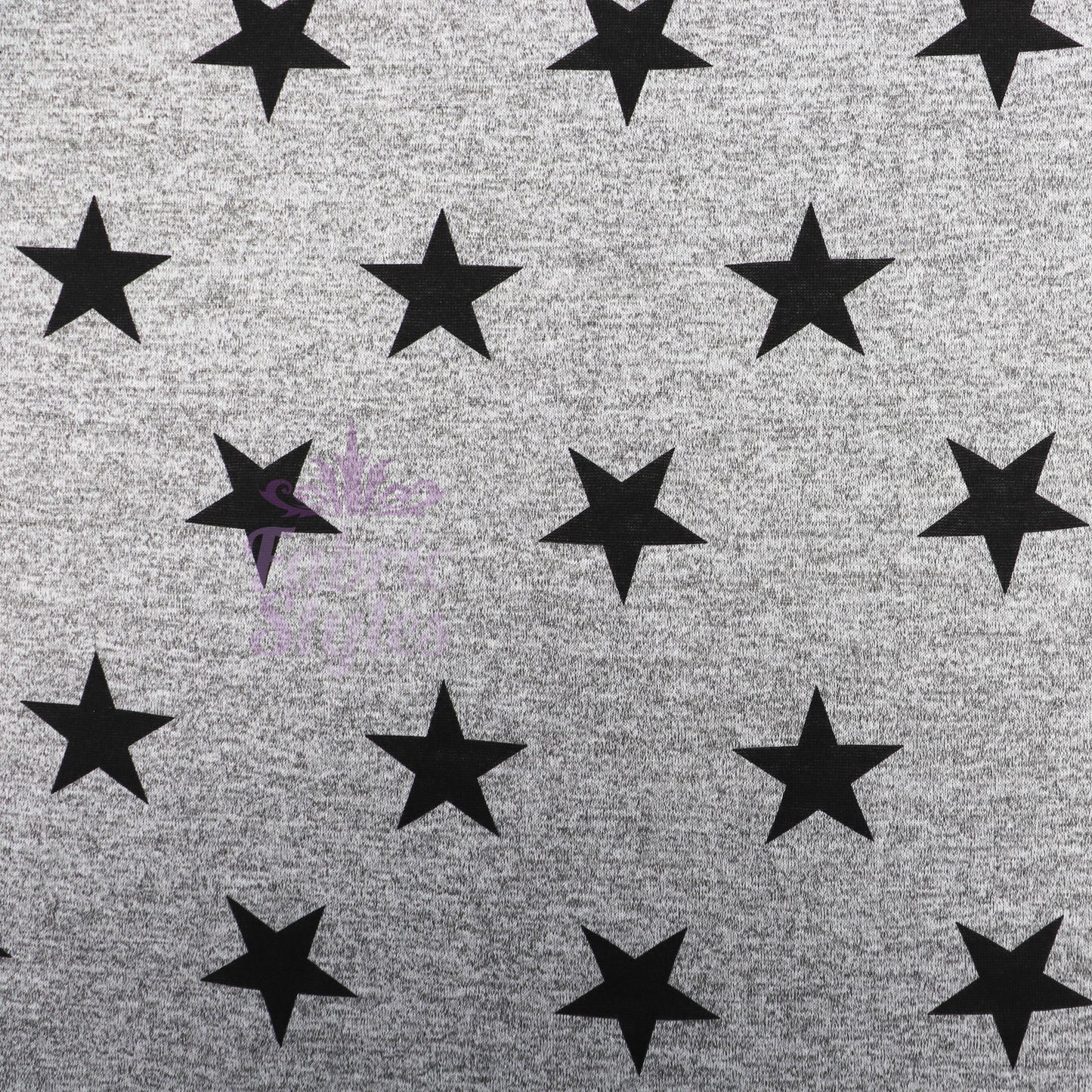 Black Stars Print Loungewear Fabric