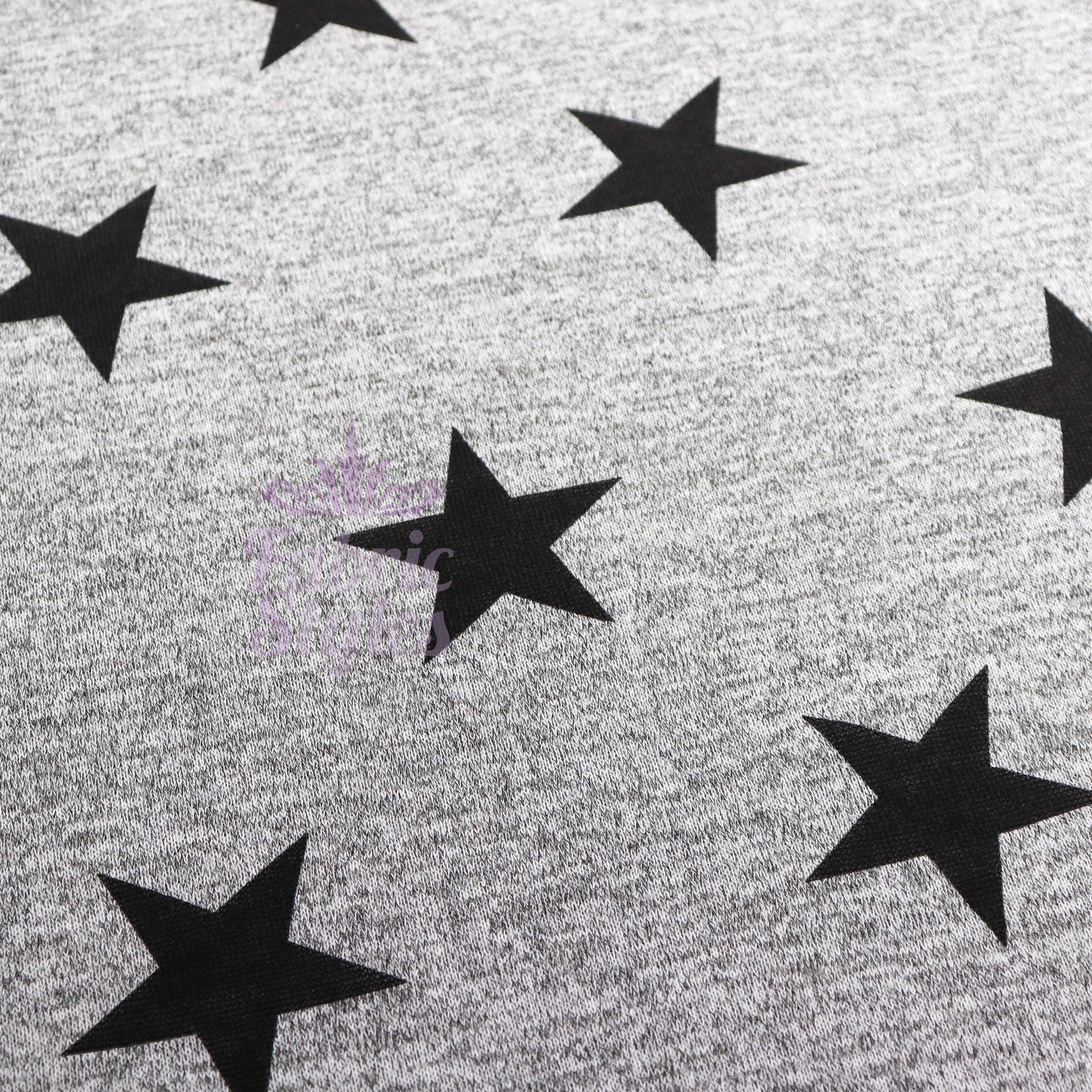 Black Stars Print Loungewear Fabric