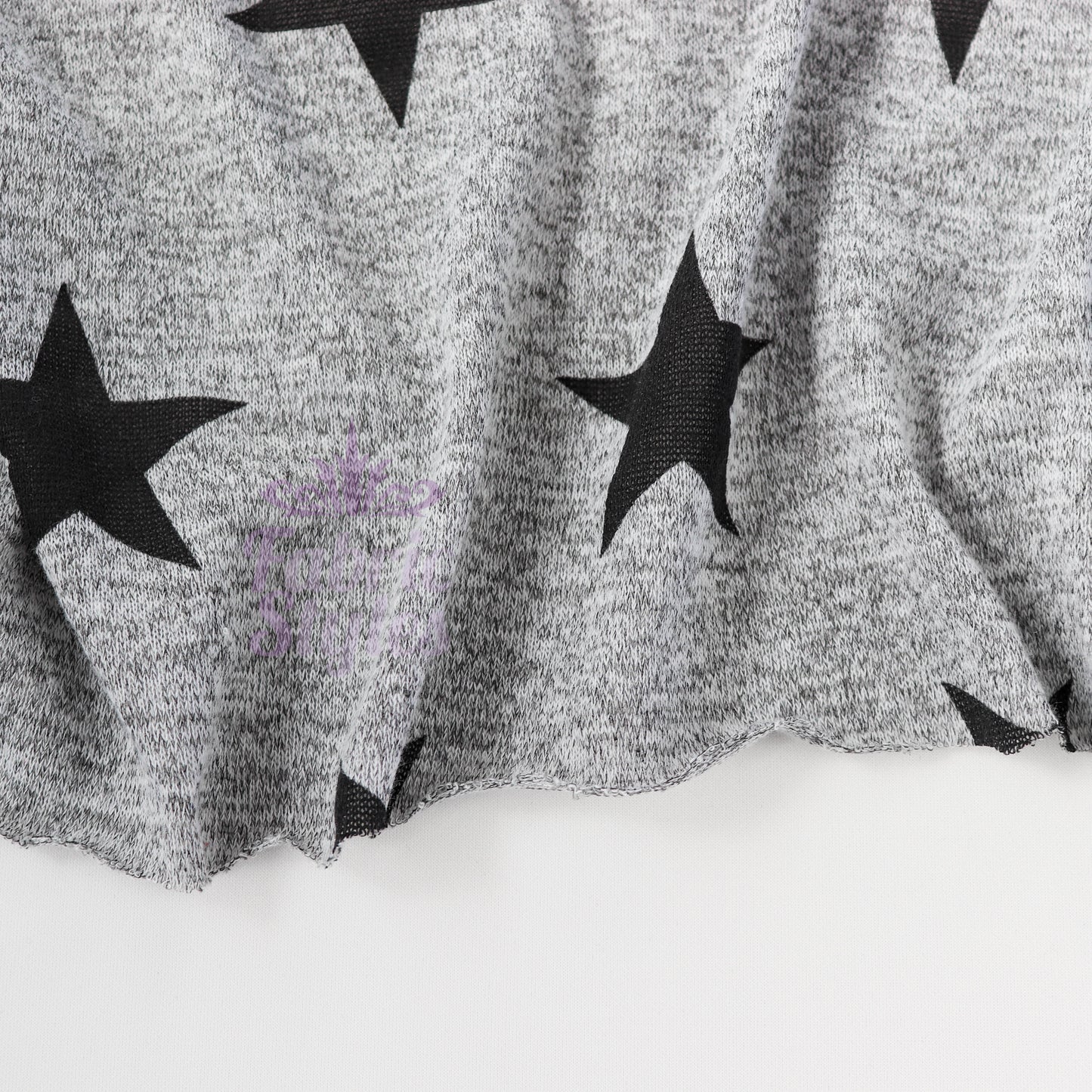 Black Stars Print Loungewear Fabric