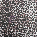 Grey Brown Leopard Loungewear Fabric