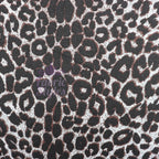 Grey Brown Leopard Loungewear Fabric
