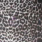Grey Brown Leopard Loungewear Fabric
