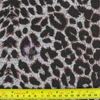 Grey Brown Leopard Loungewear Fabric