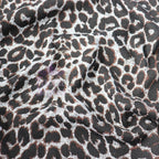 Grey Brown Leopard Loungewear Fabric