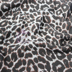 Grey Brown Leopard Loungewear Fabric