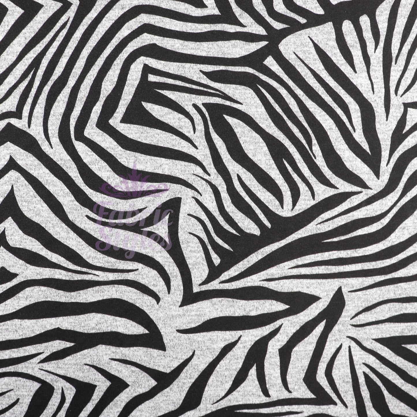 Black Zebra Animal Print Loungewear Fabric