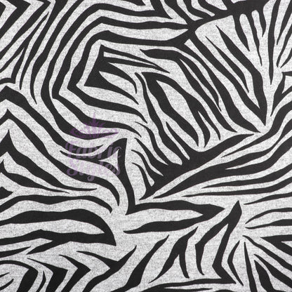 Black Zebra Animal Print Loungewear Fabric