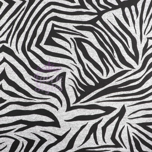 Black Zebra Animal Print Loungewear Fabric
