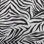 Black Zebra Animal Print Loungewear Fabric