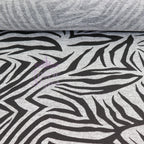 Black Zebra Animal Print Loungewear Fabric