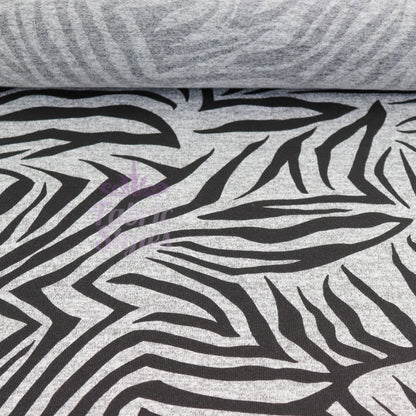 Black Zebra Animal Print Loungewear Fabric