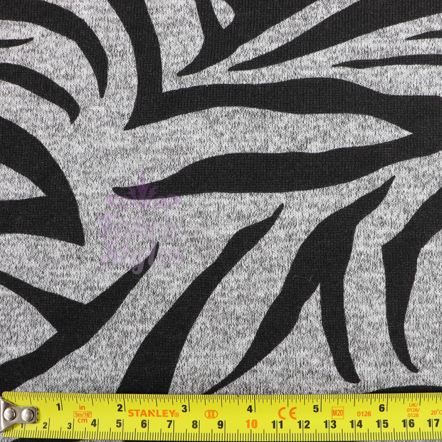 Black Zebra Animal Print Loungewear Fabric