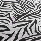 Black Zebra Animal Print Loungewear Fabric