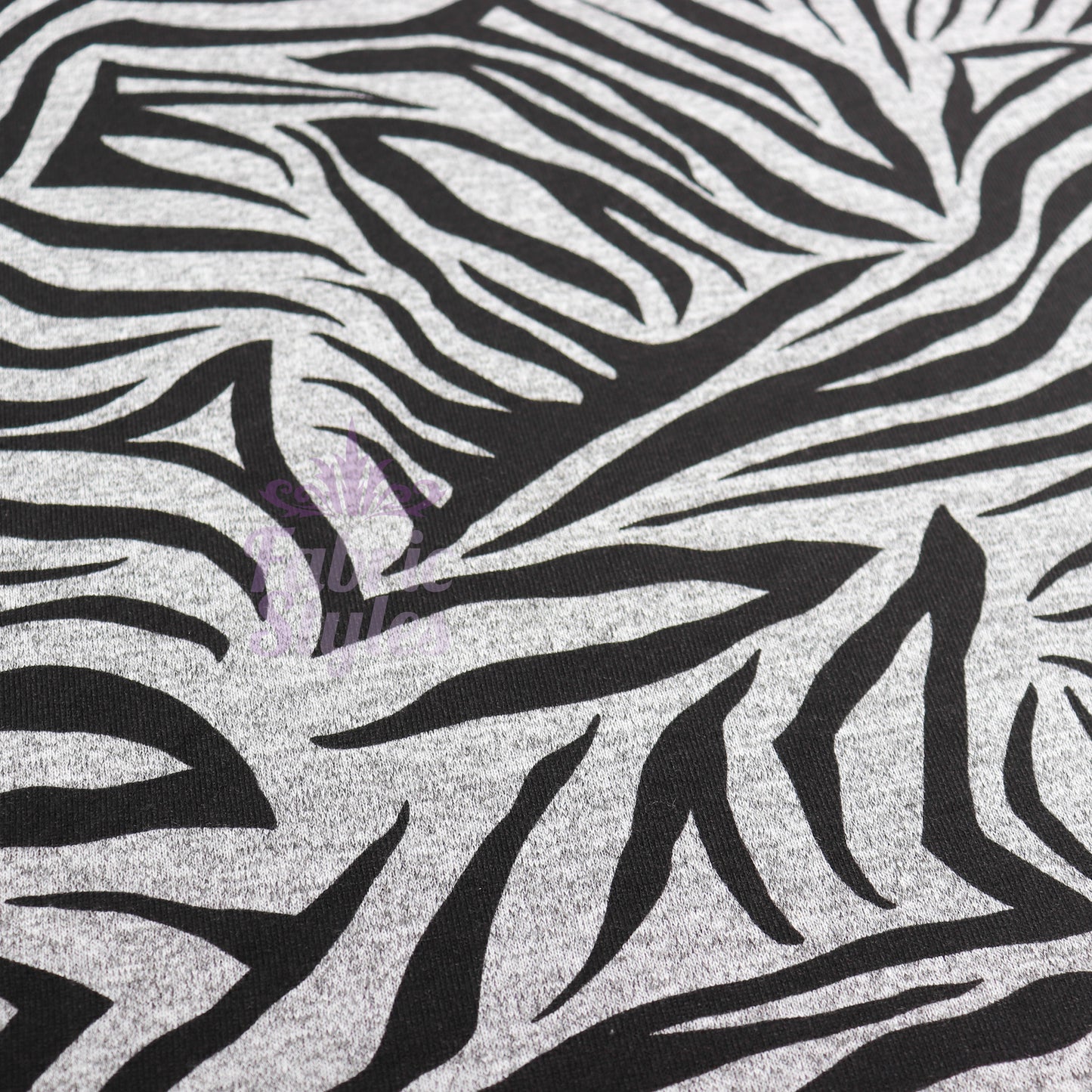 Black Zebra Animal Print Loungewear Fabric